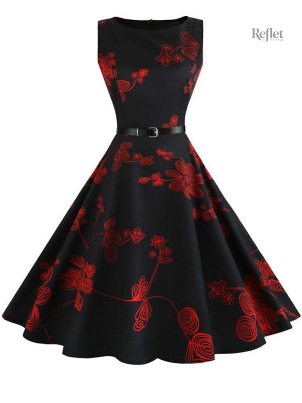 Robe coupe droite, inspiration années 70