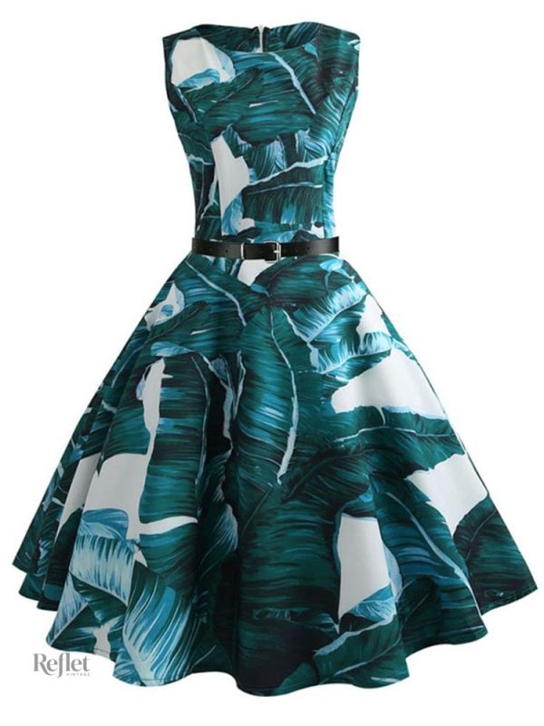Robe ancienne, motif géométrique années 70