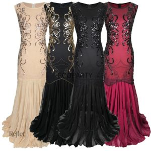 Robe rétro élégante années 30 pour grande taille