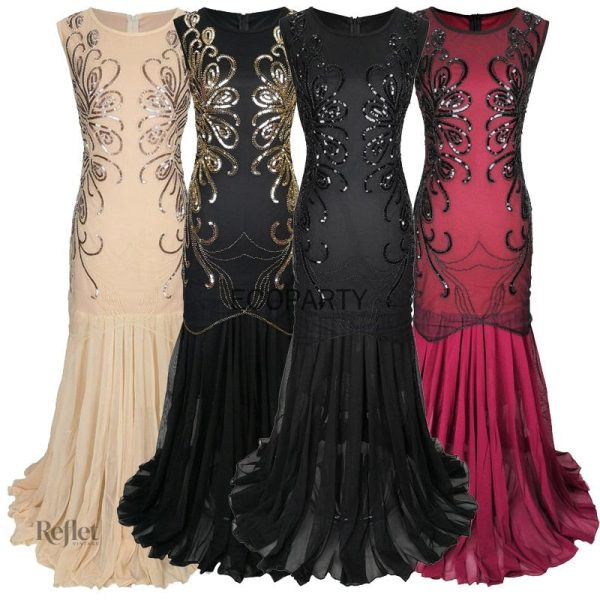Robe rétro élégante années 30 pour grande taille