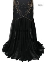 Robe années 30 avec motifs vintage et taille ample