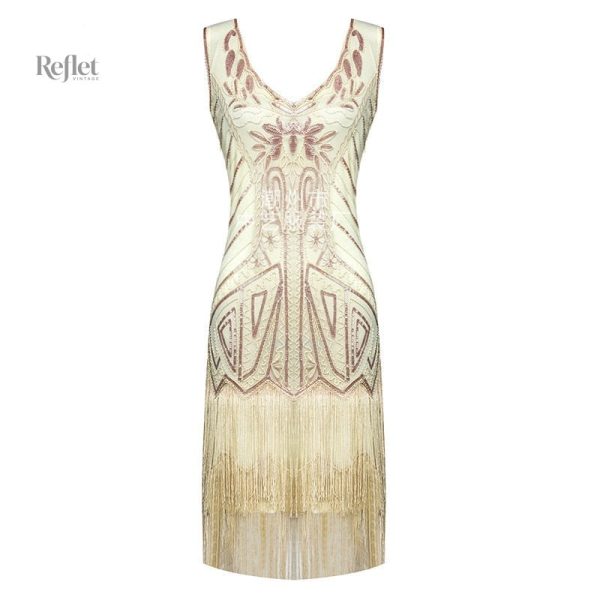 Robe chic vintage années 30 en soie