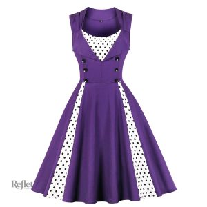 Robe vintage années 60 à motifs colorés