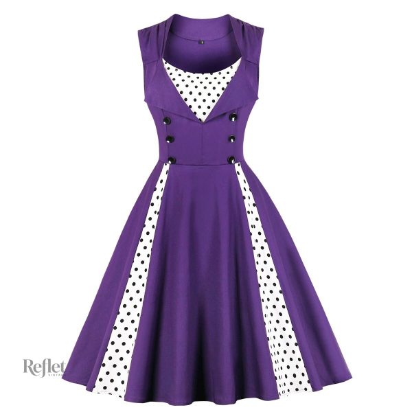 robe-vintages-annee-60-1 Robe vintage années 60 à motifs colorés