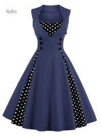Robe année 60 à coupe classique et élégante