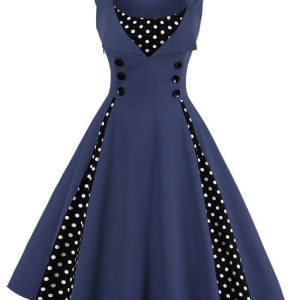 Robe année 60 à coupe classique et élégante