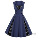 Style unique de robe années 60 à imprimé floral