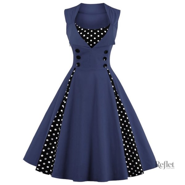 Style unique de robe années 60 à imprimé floral