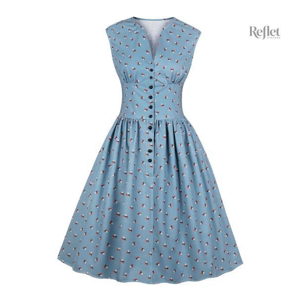 Robe avec volants, allure vintage années 30