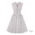 Robe rétro années 30, volants délicats