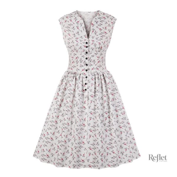 Robe rétro années 30, volants délicats