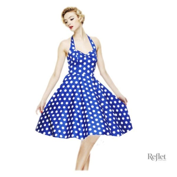 Robe année 50 à pois, chic et intemporelle