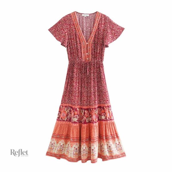 Robe années 50, coupe fluide, idéale pour les soirées
