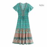 Robe classique année 50, imprimé coloré et chic