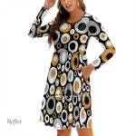 Robe longue années 70 en tissu léger pas cher