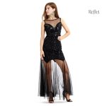Robe années 20 à franges et paillettes