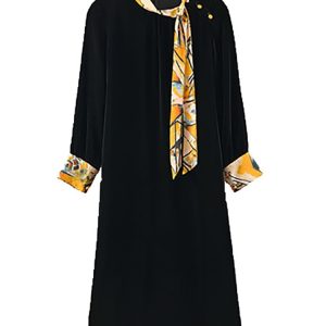 Robe longue style années 20 avec manches