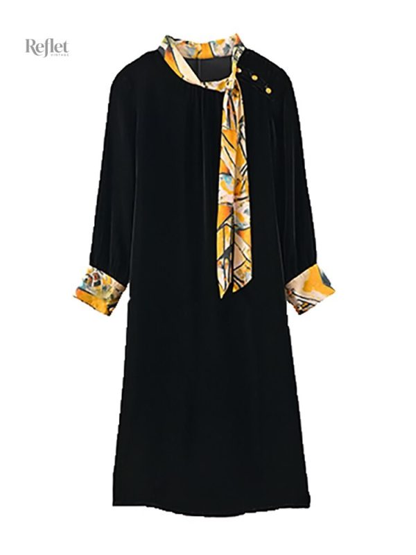 Robe longue style années 20 avec manches