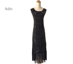 Robe noire inspirée des années 20, élégance vintage