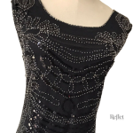 Tenue rétro noire des années 20, charme intemporel
