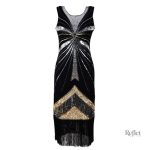 Robe de style rétro années 20 pour femme