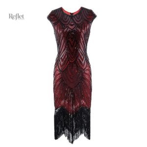 Robe style années 30 avec motifs floraux