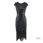 Robe d'époque années 30 à manches courtes