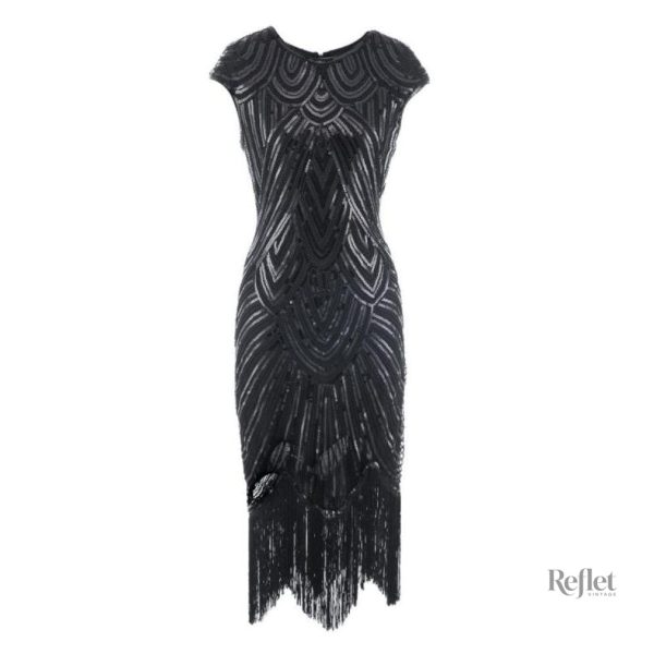 Robe d'époque années 30 à manches courtes