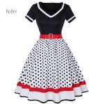 Robe vintage bleue, style années 50