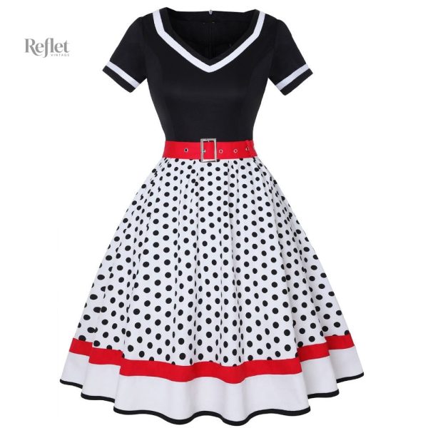 Robe vintage bleue, style années 50