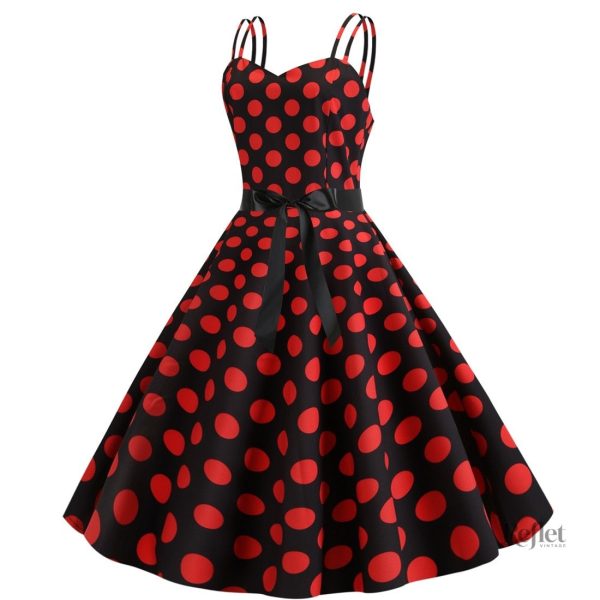 Robe années 50 à volants délicats