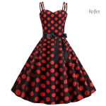 Robe vintage années 50 à motifs