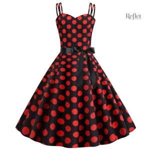 Robe vintage années 50 à motifs