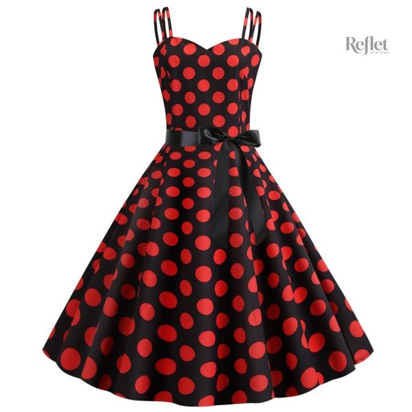 Robe vintage années 50 à motifs