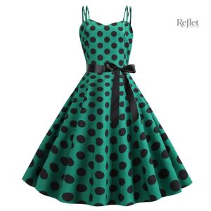 Robe années 50 à jupe évasée