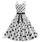 Robe classique années 50 en coton
