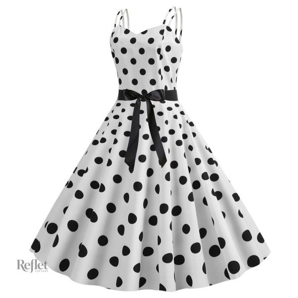 Robe classique années 50 en coton