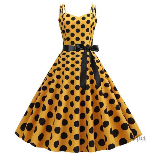 Robe rétro années 50 à manches