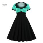 Robe à pois années 50 pour femmes