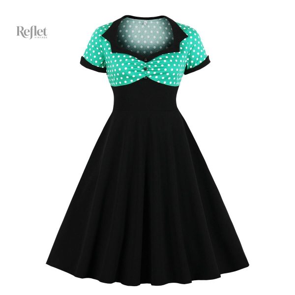 Robe à pois années 50 pour femmes