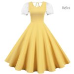 Robe années 50 jaune élégante et vintage