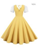 Robe jaune tendance rétro pour l'été