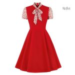 Robe à pois années 50, look pin-up pour petite femme
