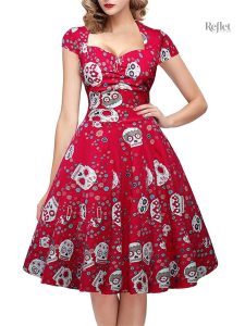 Robe années 50 avec taille cintrée
