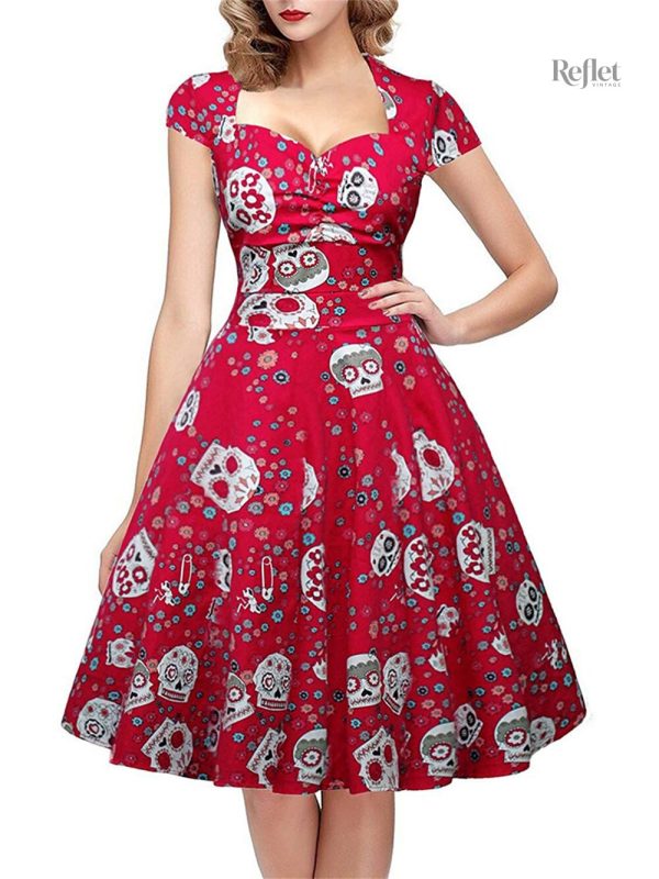 Robe années 50 avec taille cintrée