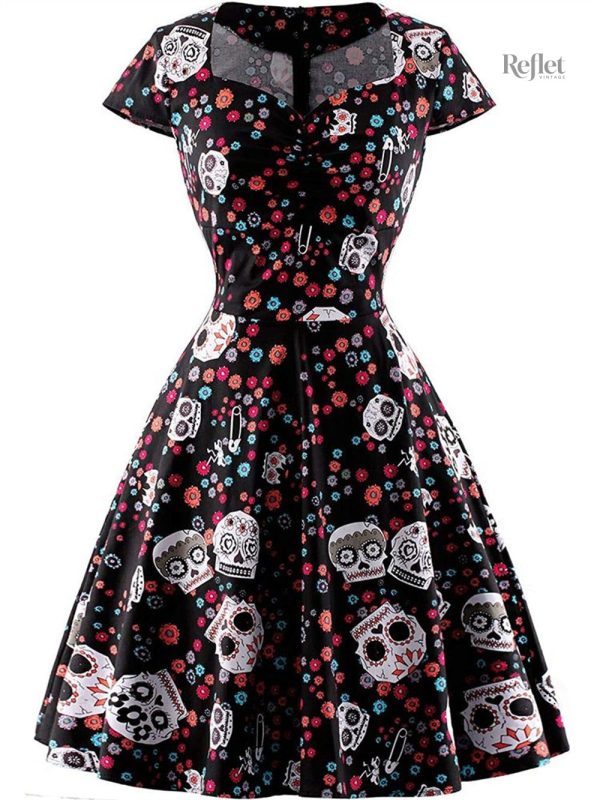 Robe classique pin-up en tissu léger