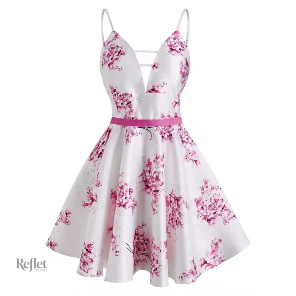 Robe années 50 avec imprimé coloré pour tous les jours