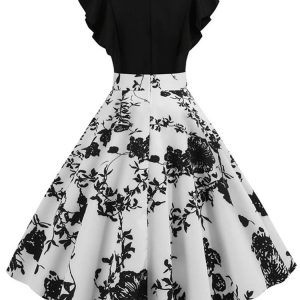 Robe années 60 élégante, style rétro et coloré