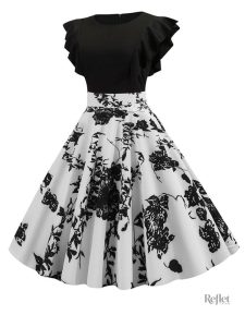Robe année 60 à pois, look classique et intemporel