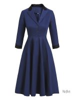 Robe Années 60 Bleu Roi